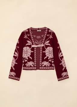 FLORA CARDIGAN - WINE