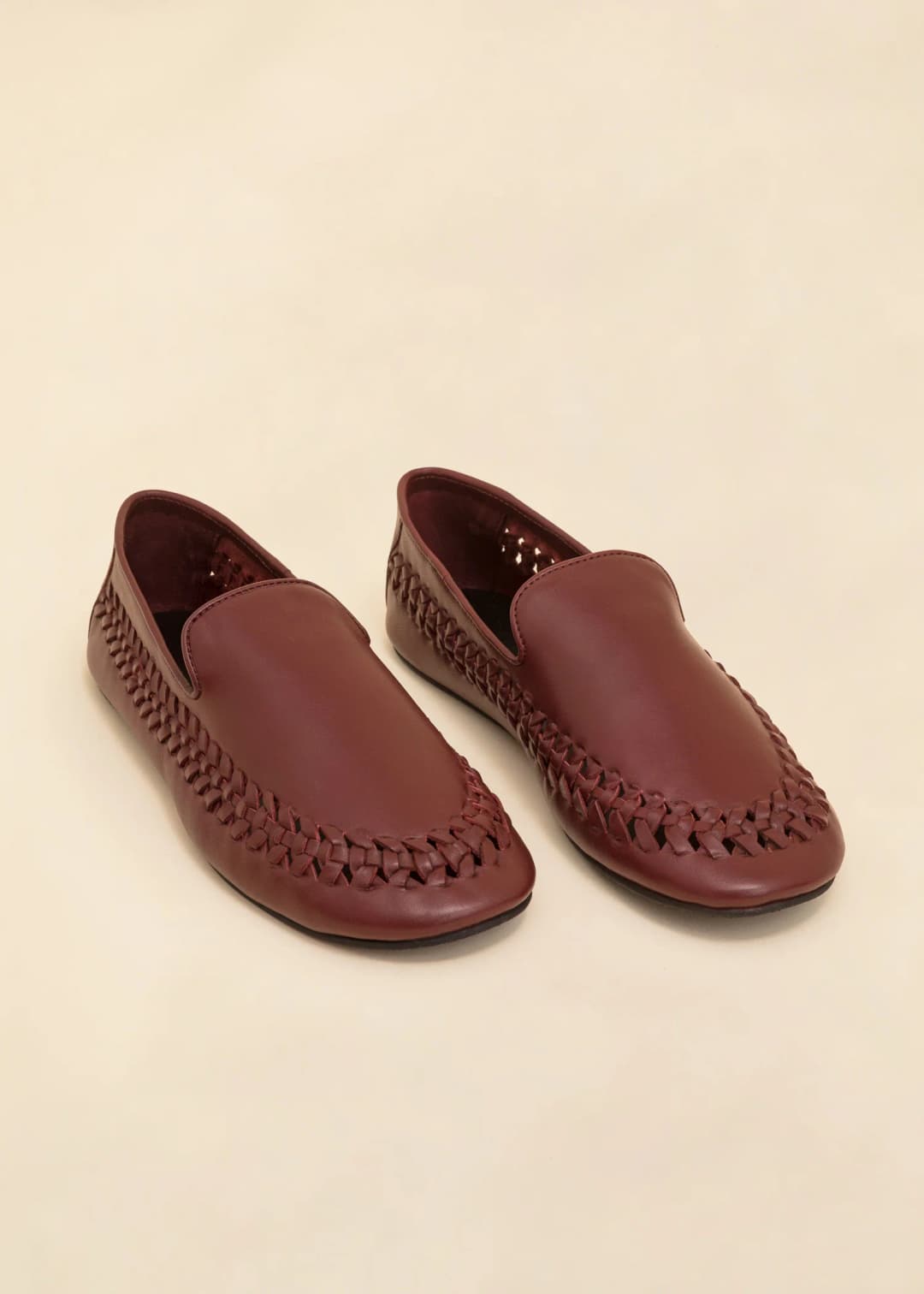 Mimmi Vinröda loafers i skinn -  1 - Indiska