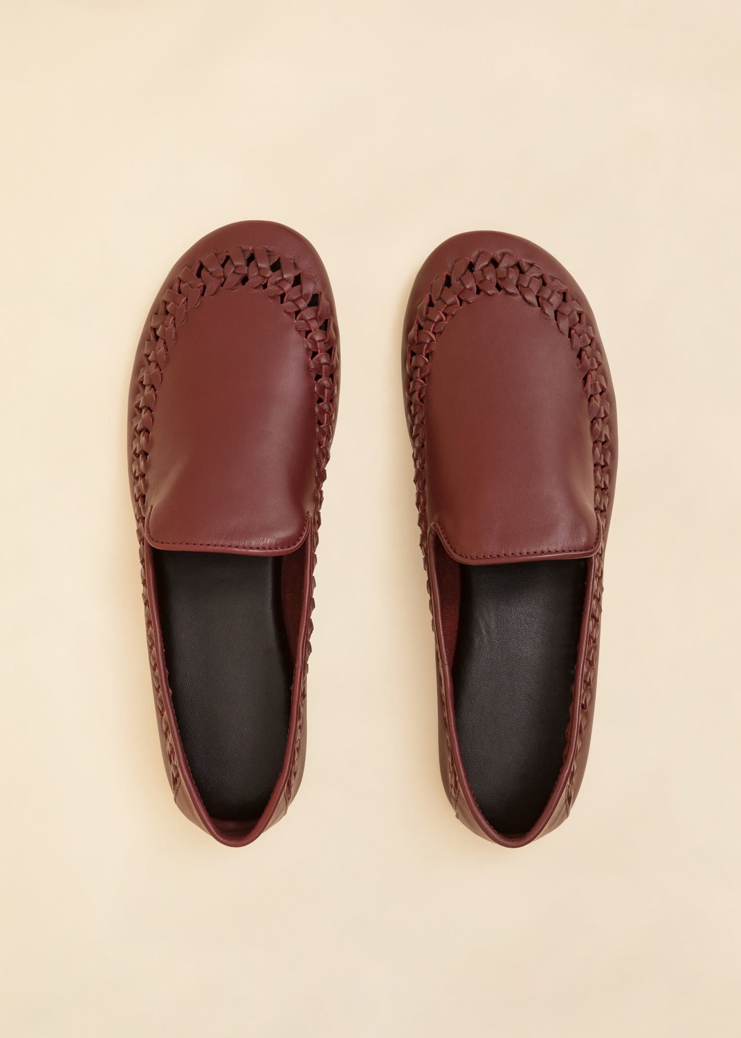 Mimmi Vinröda loafers i skinn - Röd 2 - Indiska
