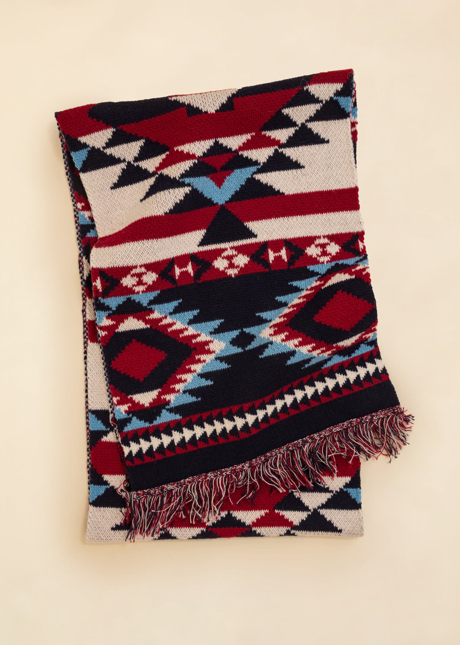IKAT Mønstret skjerf - Multi 2 - Indiska
