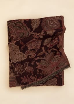 LINA JACQUARD SCARF  - RED
