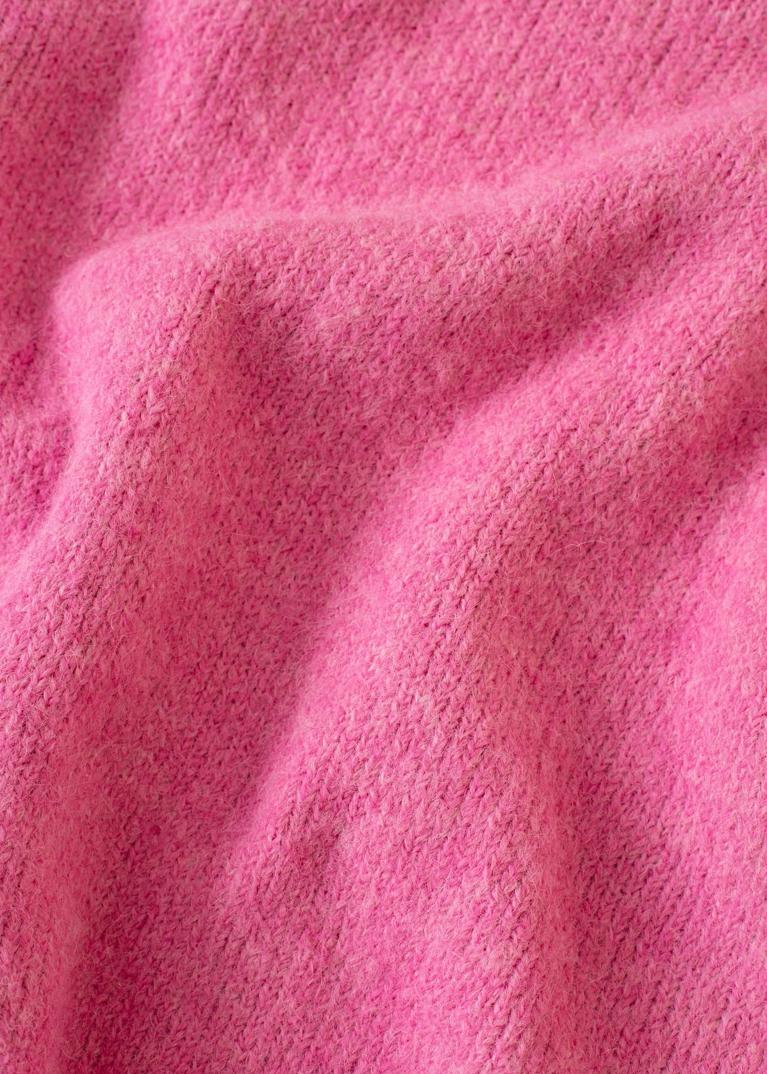 LILI Ensfarget strikket genser med puffermer - Rosa 6 - Indiska