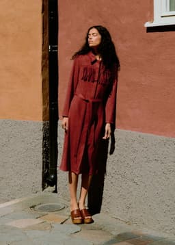 AMELIA SUEDE DRESS - Rust