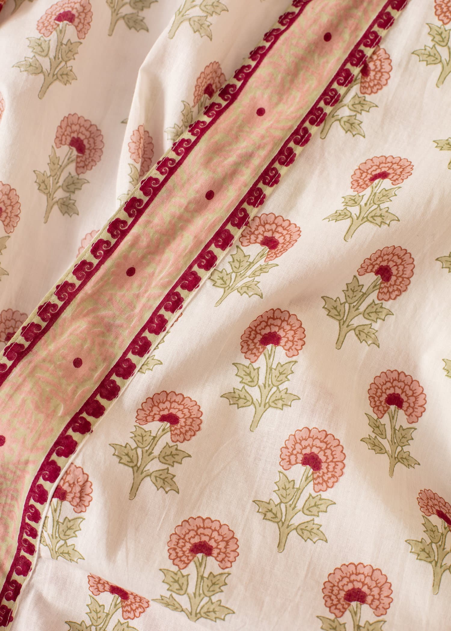 Mira Käsin painettu kimono - Vaaleanpunainen 3 - Indiska