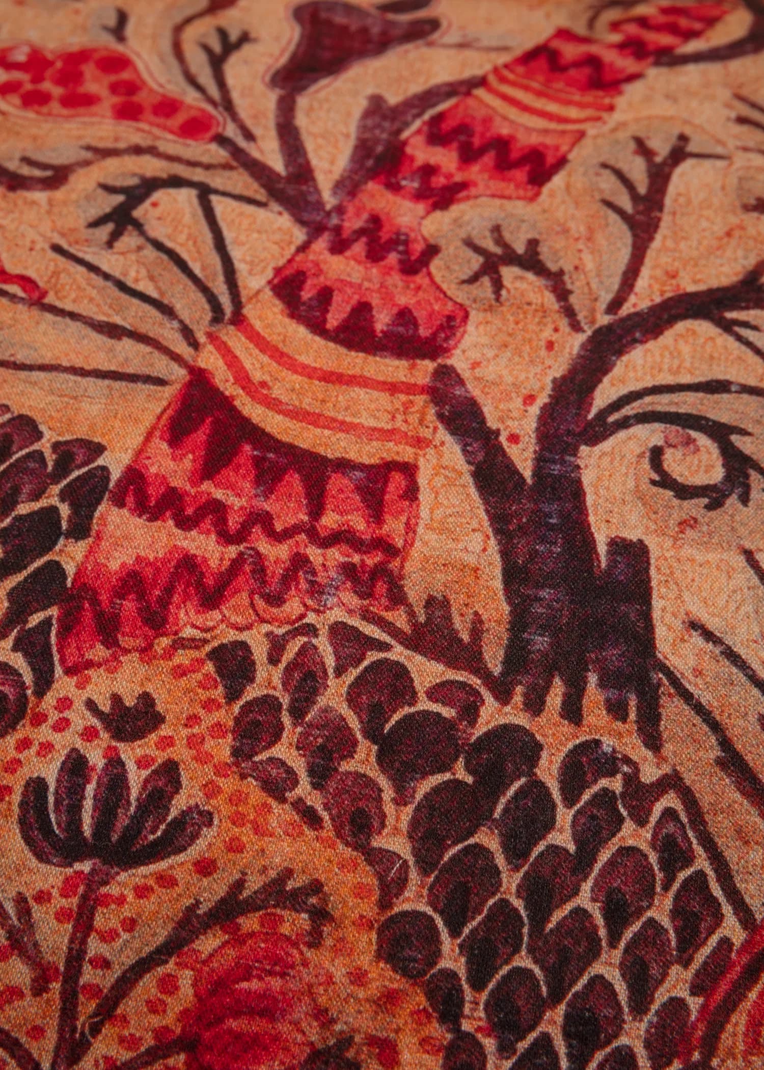 Tree Kuviollinen tyynynpäällinen - Punainen 2 - Indiska