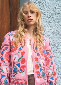 KELLY EMB JACKET - PINK
