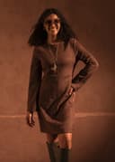 ALINA DRESS - CHOCOLATE