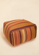 Kilim Square Pouf - MUSTARD