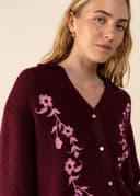 LOLA CARDIGAN - PLUM