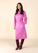 ALLY CORD SKIRT - PINK