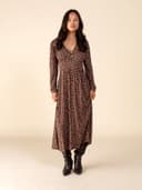 ZUDORA LS DRESS - BROWN