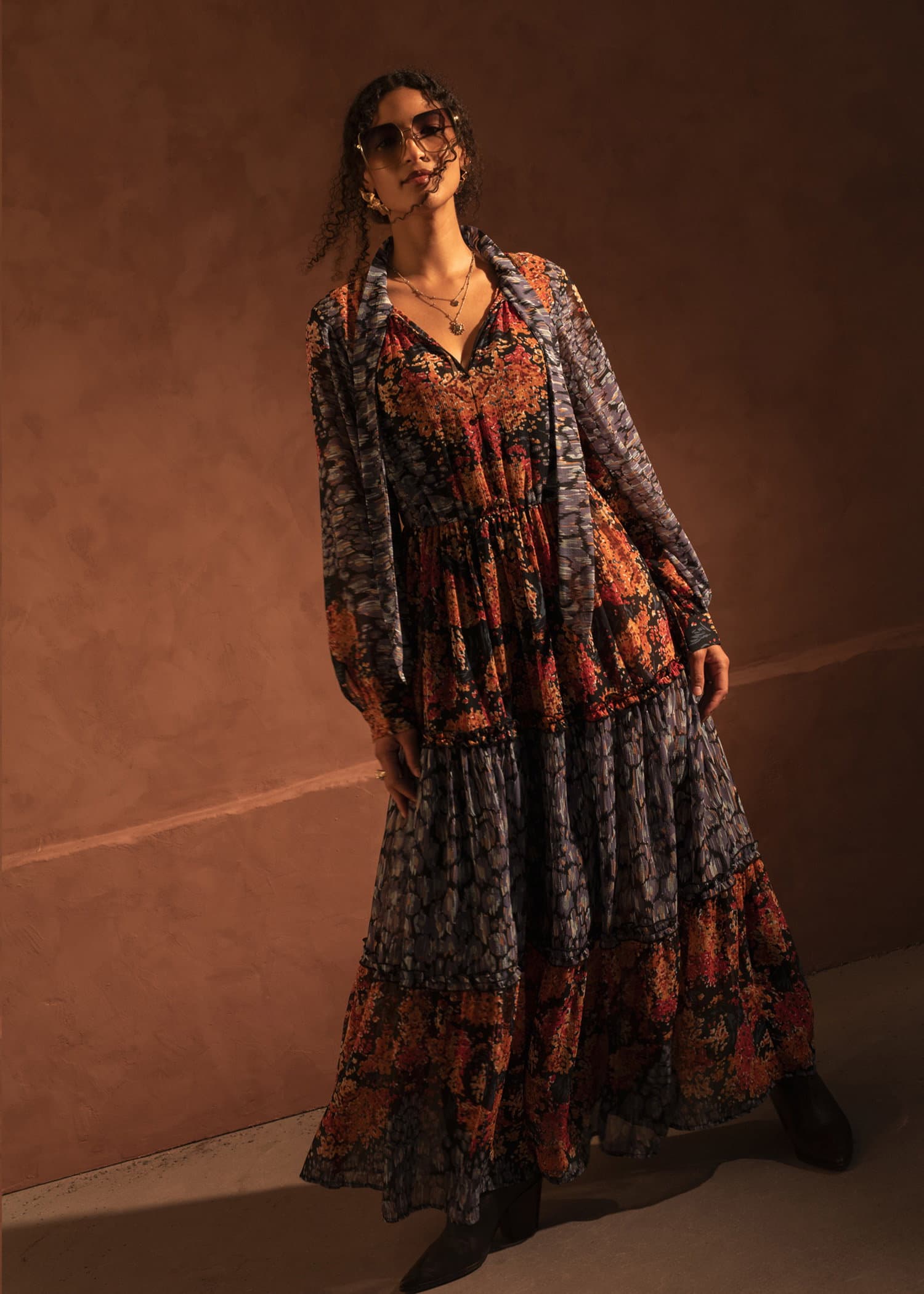 PEARL Kuviollinen maksimekko - Multi 2 - Indiska