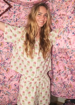 Flora Shirt - FLORAL BUTTI PINK