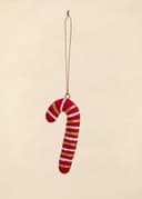CANDY CANE ORNAMENT - RED