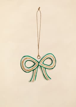 BOW ORNAMENT - GREEN