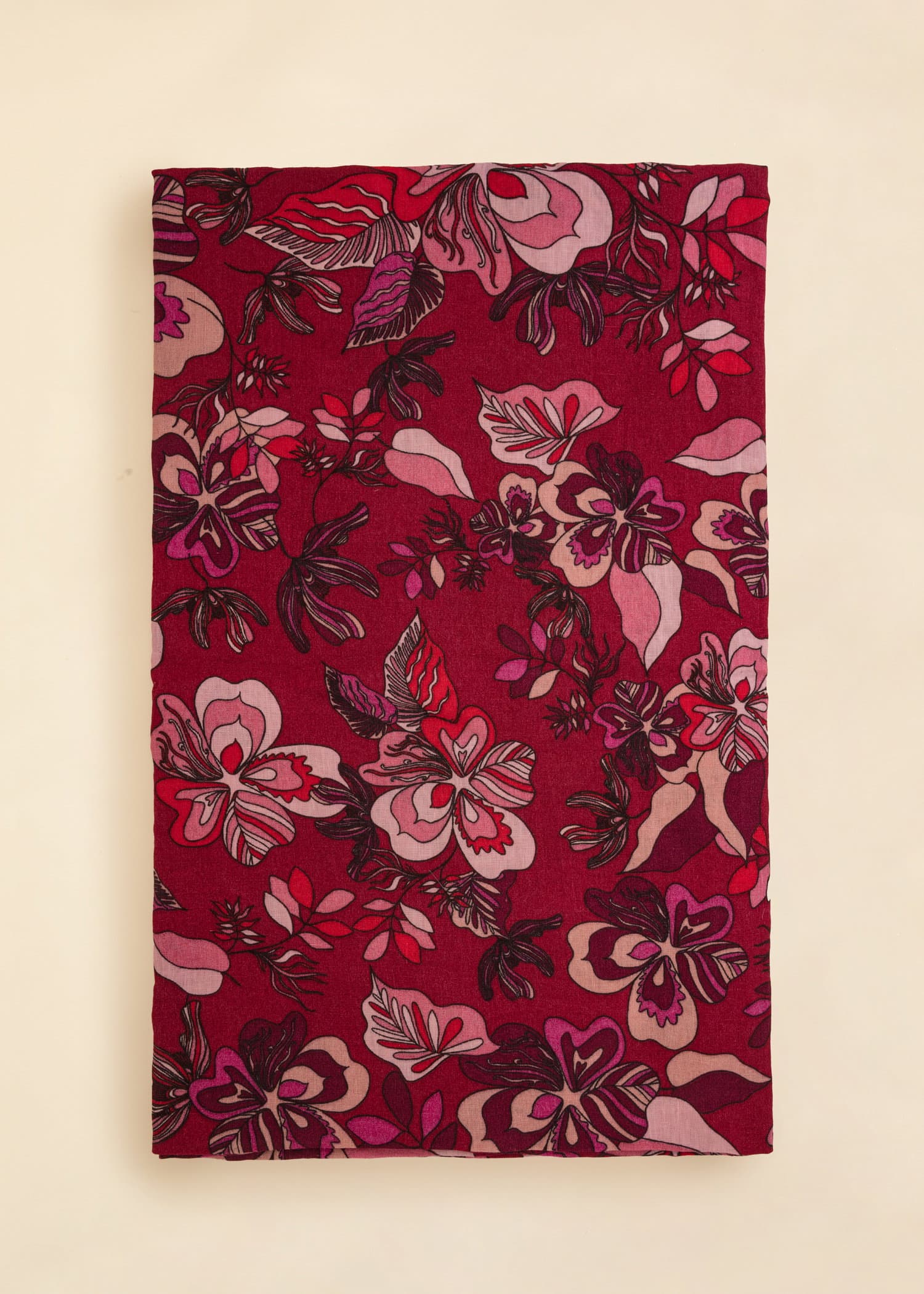 Lin Blommig linneduk 150x250 cm - Multi 1 - Indiska