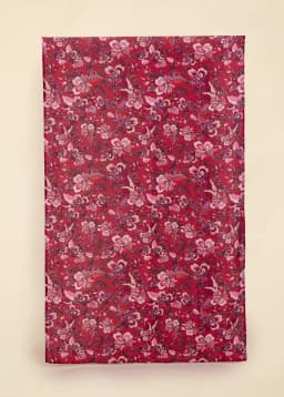 Lin printed Tc - BLOOM WHIRL RED PINK