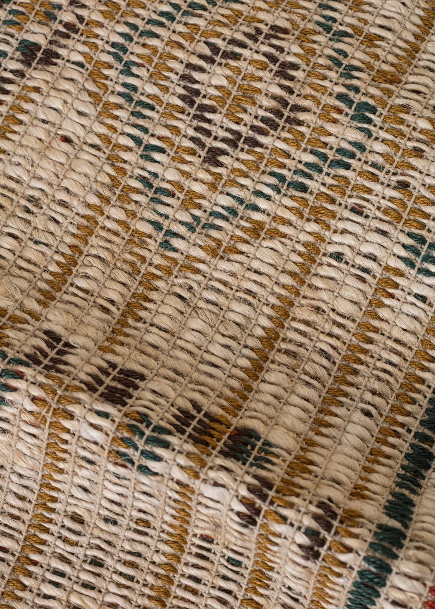 Jute Vendbart juteteppe 60x90 cm - Rød 3 - Indiska