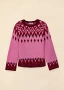 ALEXIS JACQUARD SWEATER - PINK