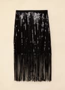 CASSANDRA SEQUIN SKIRT - BLACK