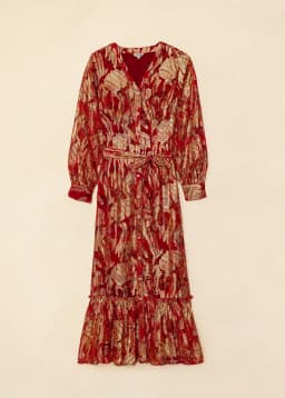 LINA LUREX DRESS - RED