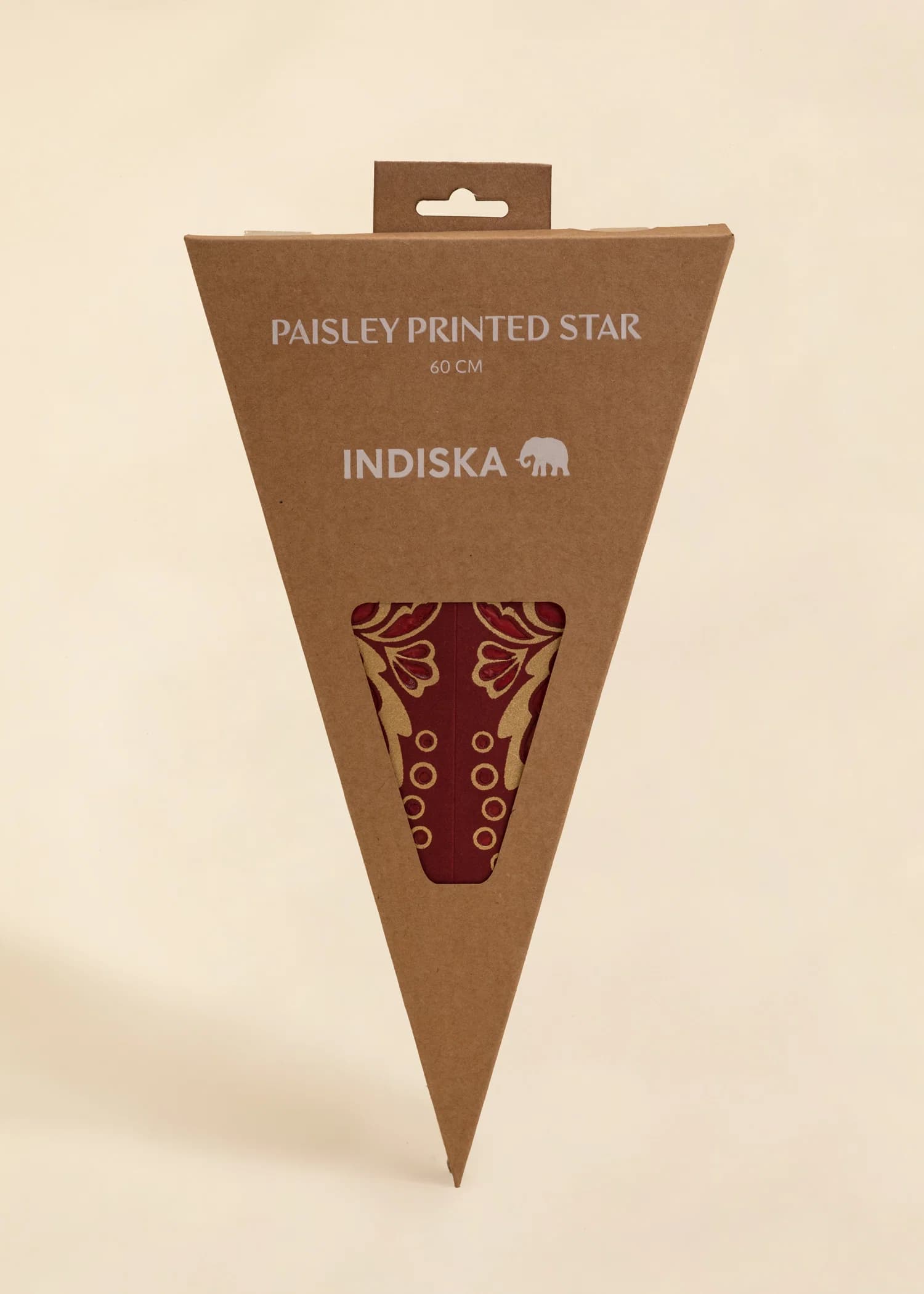 PAISLEY Käsintehty joulutähti 60 cm  - Punainen 2 - Indiska
