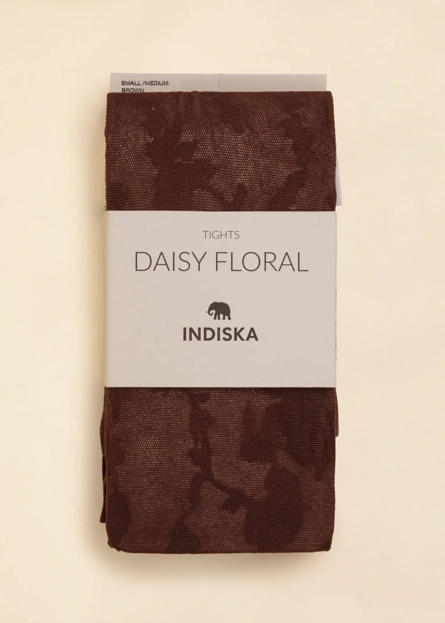 DAISY Kukkakuvioiset pitsisukkahousut - Ruskea 1 - Indiska