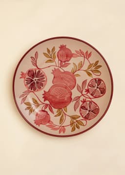POMEGRANATE PLATE - PINK RED