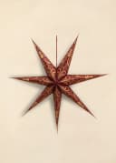 PAISLEY PRINTED STAR L - BURGUNDY