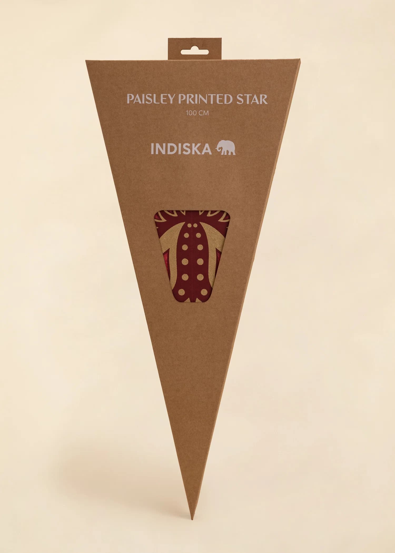 PAISLEY Käsintehty joulutähti 100 cm  - Punainen 2 - Indiska
