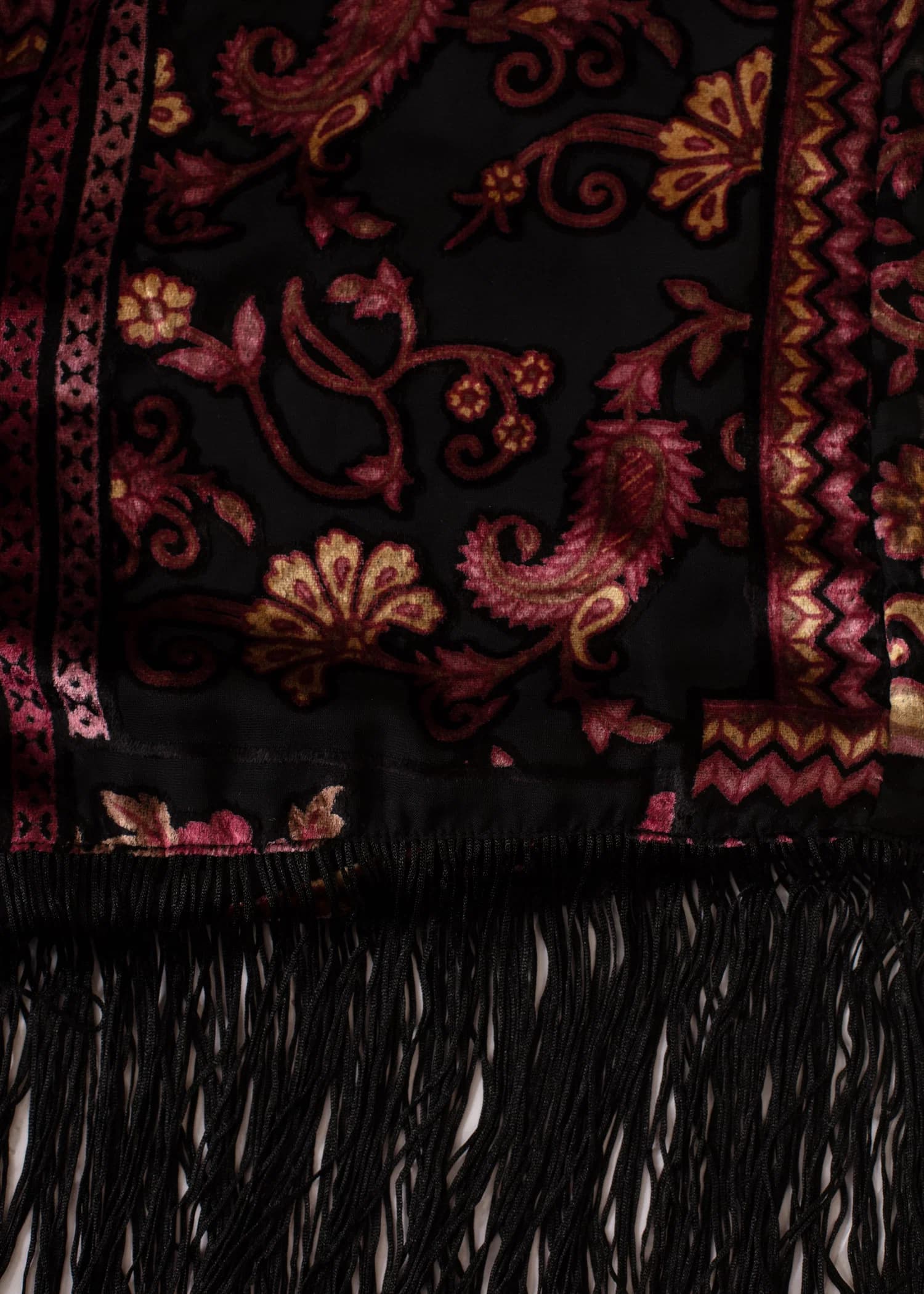 ALLIRA Kuviollinen kimono hapsuilla - Vaaleanpunainen 2 - Indiska