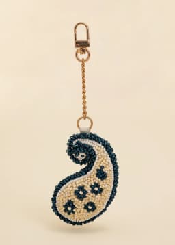 Paisley Bag Charm - BLUE