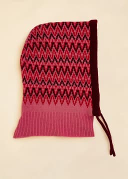 BIBBI JACQUARD BALACLAVA - PINK