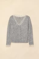 LARA LACE CARDIGAN - GREY