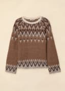 ALEXIS JACQUARD SWEATER - BEIGE