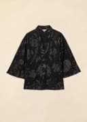 VIVI SHORT KIMONO - SOLID BLACK