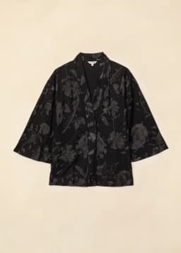VIVI SHORT KIMONO - SOLID BLACK
