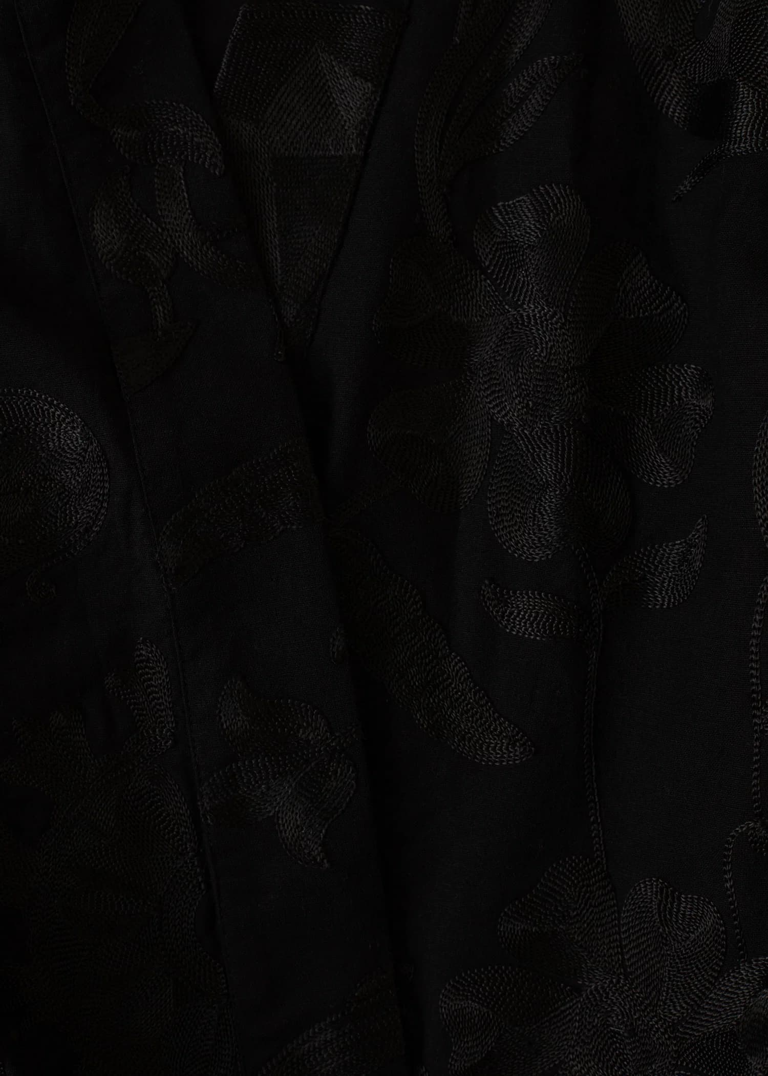 VIVI Kuviollinen kirjailtu kimono - Musta 2 - Indiska
