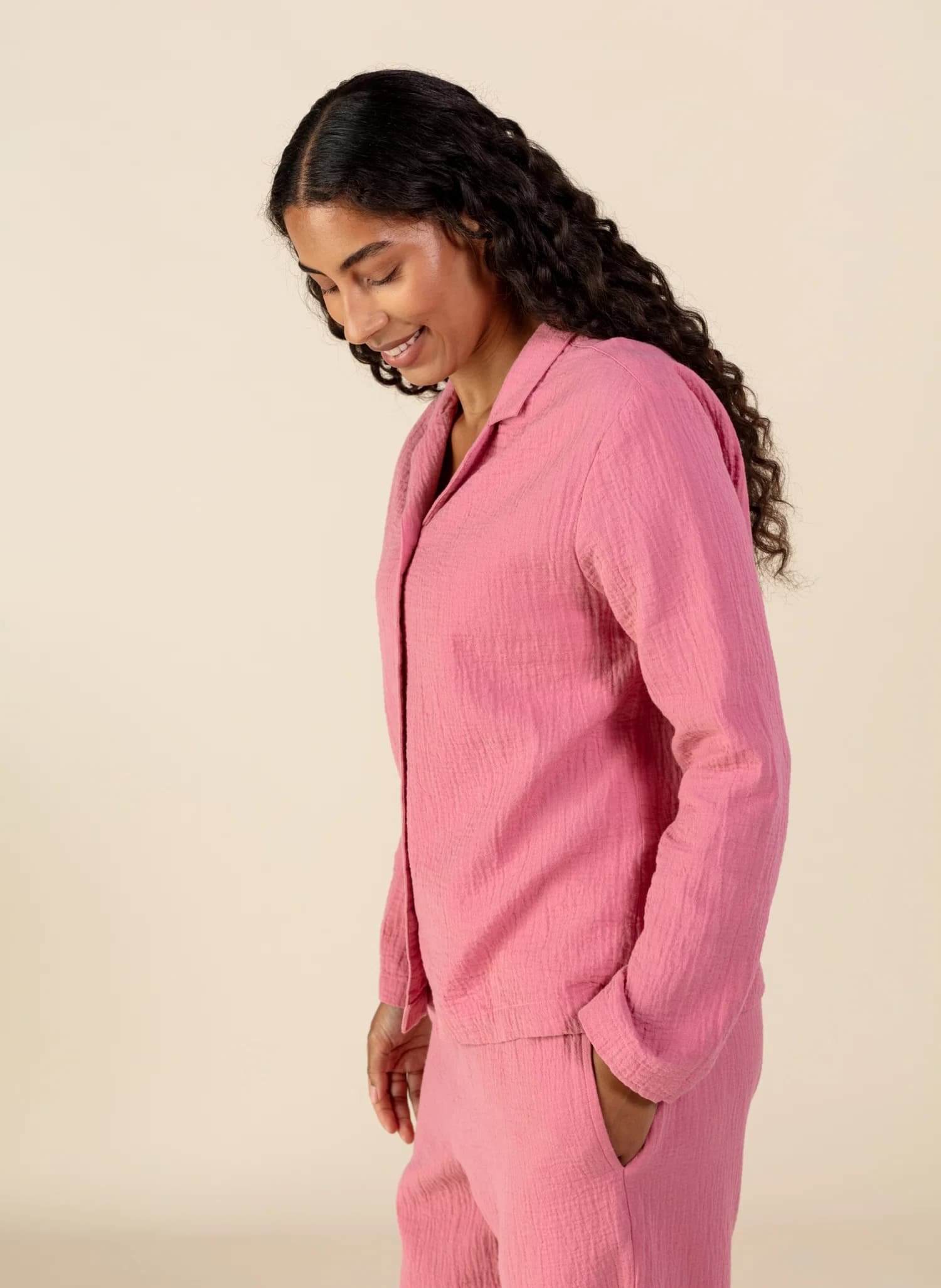 Hazel Pyjamasskjorte - Rosa 3 - Indiska