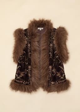 ESTELLE VEST - BROWN