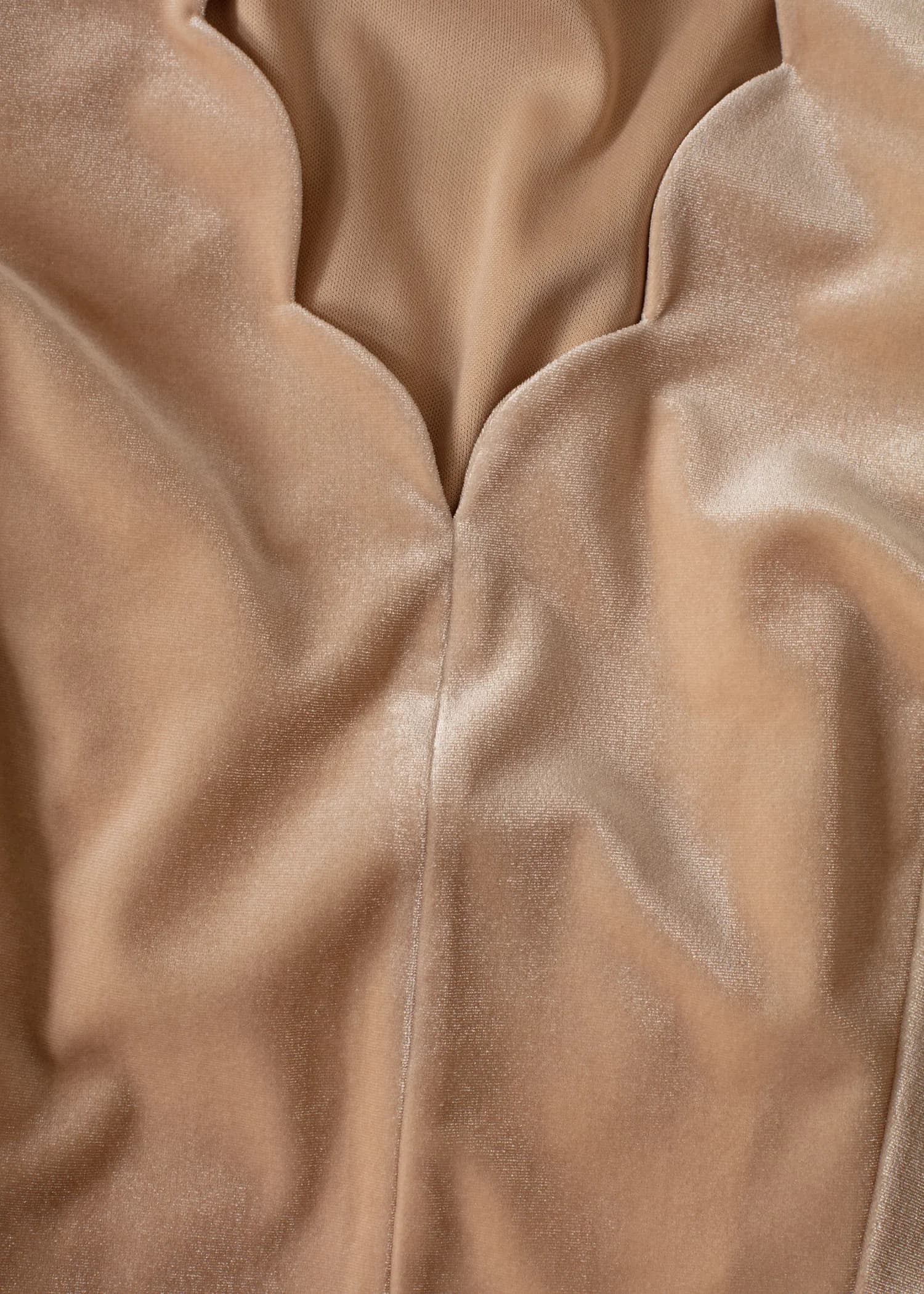 2RA Beige velourtopp - Vit NO - Indiska
