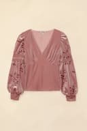 LIORA VELOUR TOP - PINK