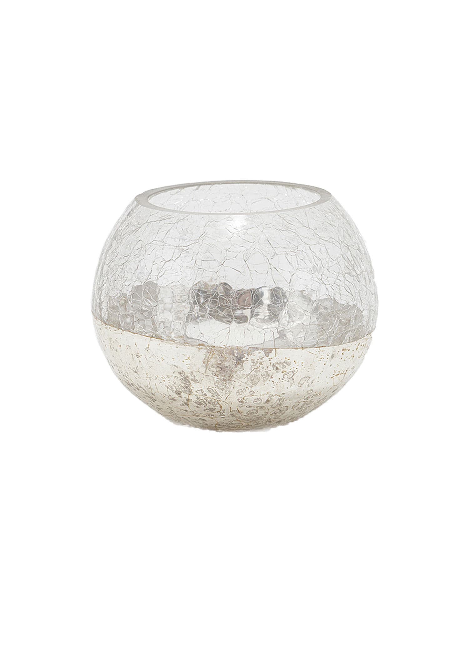 CRACKLE T-LIGHT L - Silver