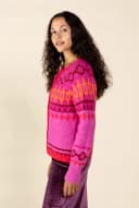 ARIANA JACQUARD CARDIGAN - PINK