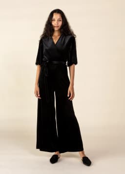 LAC VELOUR JUMPSUIT - BLACK