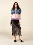 CASSANDRA SEQUIN SKIRT - BLACK