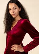 ZUMI LACE LS TOP - RED