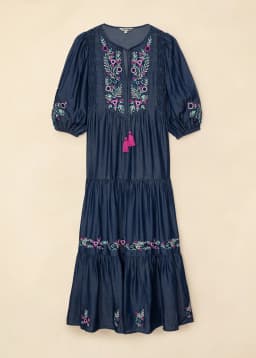 JULIETTE TENCEL DRESS - DKBLUE