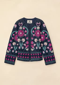 KELLY TENCEL JACKET - DARK BLUE