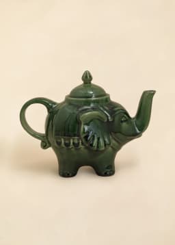 ELEPHANT TEAPOT - GREEN